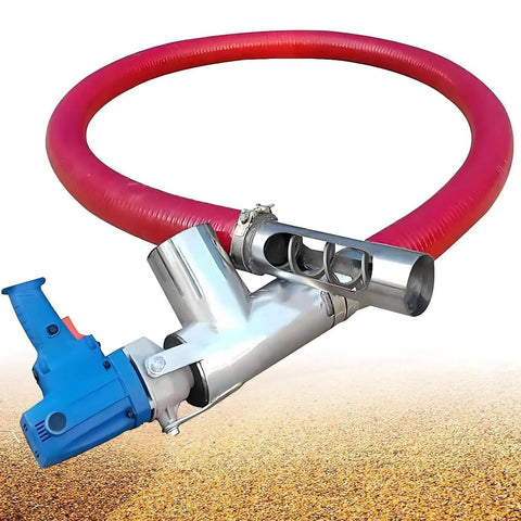 Beefy 1500W Electric Auger Conveyor For Powder And Grain With Auto Overheat Protection hose and motor detail
