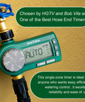 Premium Digital Hose End Timer Controller For One Zone Sprinklers, Battery Operated, Brass Inlet And Outlet, 7 Day Scheduling
