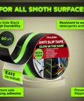 Heavy Duty Grip Tape For Stairs With Glow In The Dark Strips Waterproof Anti Slip Non Skid Tape For Indoor Outdoor Steps