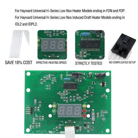 Plug In Replacement Display Board For Low Nox Induced Draft Heaters Compatible With H350FDP H250IDL2 H350IDL2 H400IDL2