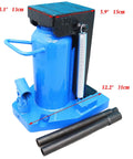 Heavy Duty Air Hydraulic Toe Jack 15 Ton Lift Plus 30 Ton Top Capacity Featuring Beefy Heat Treated Steel crafted for tight spaces.