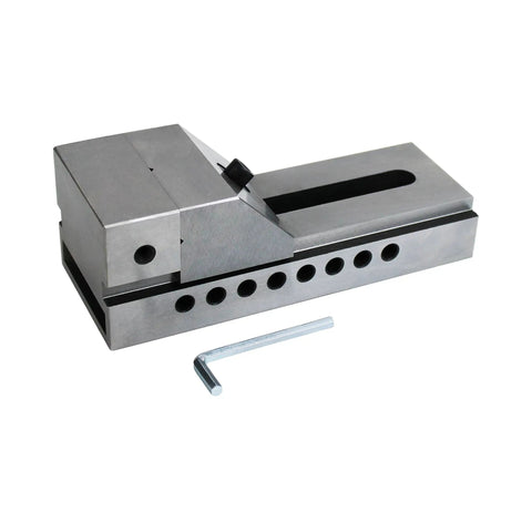Screwless Mini Insert Vise For Toolmakers, 3 Inch Steel With 0.0002 Inch Precision Ground Surfaces, Tough V Groove Design