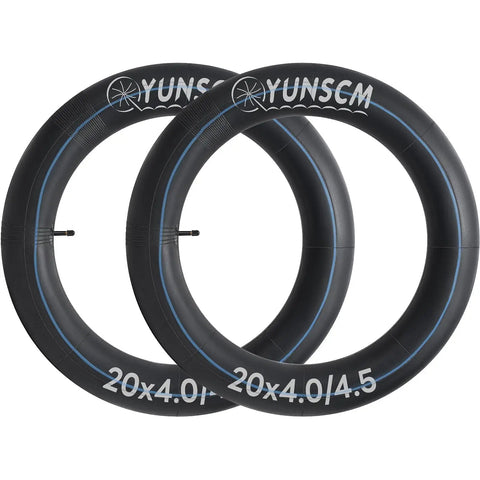 Tough As Nails Heavy Duty 20x4.0/4.5 E-Bike Inner Tubes Set with Butyl Material and Schrader Valve visible in the image