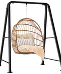 Heavy Duty Hammock Chair Stand 75 Inch Tall For Indoor And Outdoor Use With Powder Coated Steel Frame And Hardware Stand Only Supports Up To 350 Pounds