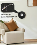 Vinyl Record Clock Replacement Parts Kit with Movements, Hands, Long Shafts and Couch for DIY Repair