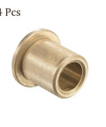 4 Pack Flange Sleeve Bearings 8mm By 12mm By 15mm Sintered Bronze Self Lubricating Bushings For Machine Shafts Maintenance Free Low Noise Wear Resistant Corrosion Resistant Kit, 4 pcs