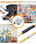 8 Pack 2 Gauge Non Insulated Butt Connectors And 8 3 To 1 Dual Wall Heat Shrink Tubing Kit shown in various applications