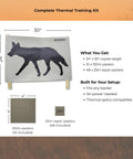 Passive Thermal Target Kit For Zeroing And Training With Heat Responsive Film For Clear, Repeatable Heat References, 30" x 24" coyote target.