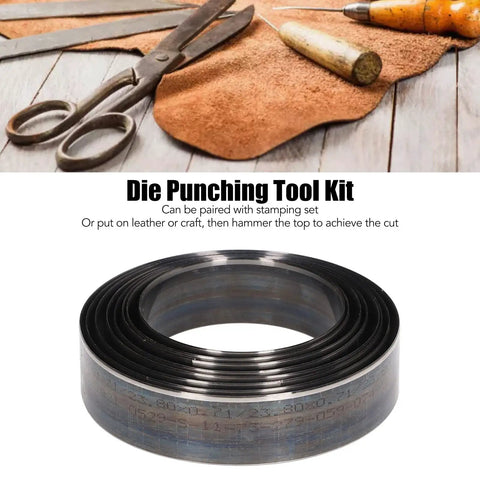 8 Piece Round Leather Punching Die Set Made From Alloy Steel For DIY Cardboard And Leather Projects With Fast Clean Cuts
