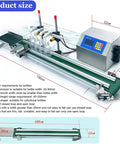 Desktop Automatic Liquid Filler Machine With Belt Conveyor, 4 Nozzle Digital Control System For Juice Wine Detergent 10 To 5000ml Bottle Line Ready To Go dimensions with specifications.