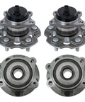 4 Piece Front And Rear Wheel Bearing And Hub Assembly Set For 2012 2017 Toyota Prius V Direct Fit Replaces Worn Hubs