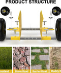 Heavy Duty Panel Dolly Cart With Adjustable Drywall Mover Design Smooth Eight Inch Rollers For Hauling Sheetrock Panels and Heavy Doors Without Breaking A Sweat product structure with eight inch wheels for various terrains.