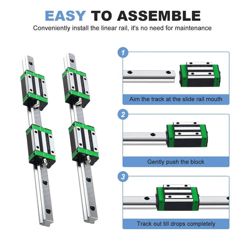 Beefy Pro Grade Linear Rail Kit With 500mm HGR20 Rails And Four Pillow Blocks Plus 500mm SFU1605 Ball Screw assembly guide