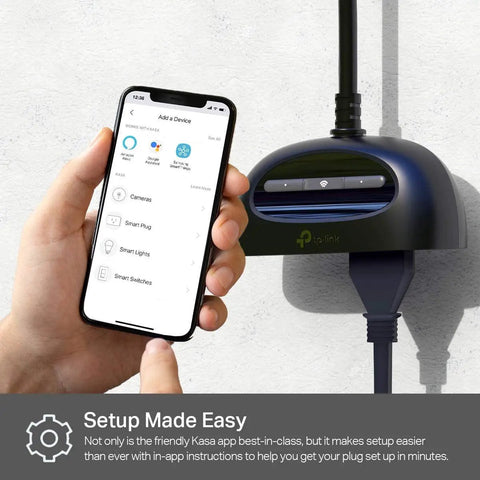 Outdoor Smart Plug 2 Pack With Independent Dual Outlets IP64 Weatherproof 15A Per Outlet Long WiFi Range setup via app