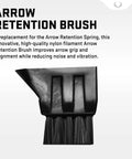 Arrow Retention Brush For Improved Grip And Alignment, Quiet Shooting And Vibration Reduction, Durable Nylon Filament