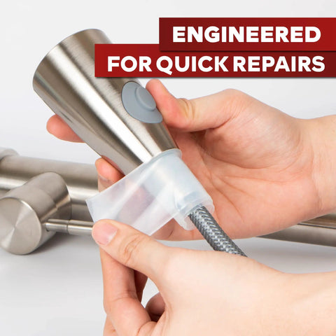 Clear Self-Fusing Silicone Tape Pro, 1.5 Inch By 15 Foot, 30 Mils shown wrapping faucet hose for quick repair