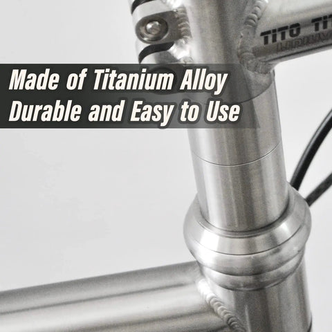 Titanium Bicycle Headset Spacer Set 4 Or 6 Pieces 1-1/8 Inch 28.6mm Threadless Spacers on bike frame
