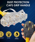 50 Amp To 20 Amp RV Power Adapter NEMA 14 50P To Four 5 20R Receptacles One And A Half Foot Cord With Dust Caps UL Listed