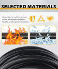 Solid 120 Pc Universal Auto Vacuum Line Kit With 5 Ft Hoses In All Sizes Plus 64 Connectors And Caps For Pro DIY Car Repairs And Quick Fixes, black silicone hose