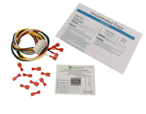 Evergreen Ecm Blower Motor 3/4 Hp 208 Volt Direct Drive Replacement For Furnaces And Air Handlers wiring harness with connectors and installation guide.
