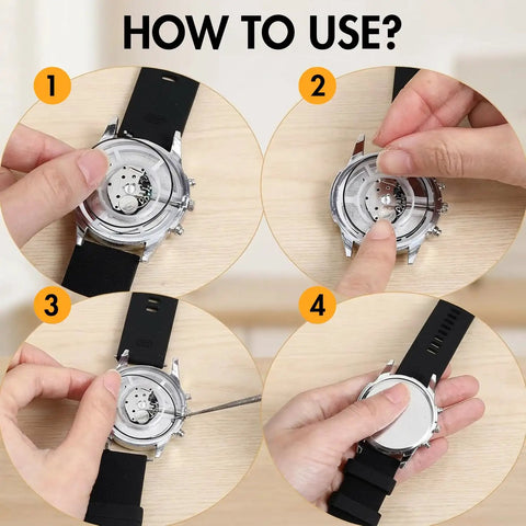 Step-by-step guide using 180 Piece Watch Gasket Kit O Rings 18 Sizes 16-30mm Rubber Seals for Watch Back Case Waterproof Repair