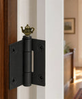 3-Piece Antique Bronze Teacup Hinge Heads Decorative Topper Set For Doors on black door hinge in home interior