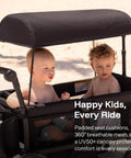 All-Terrain Wagon Stroller For Two Kids Kid-Friendly Foldable Outdoor Beach Wagon With Removable Canopy
