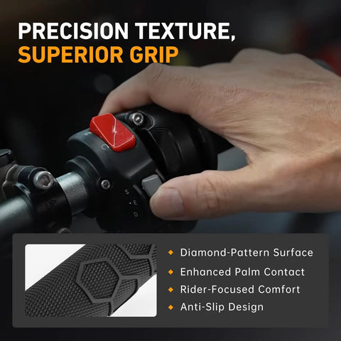 Twist Throttle Grip Kit For Ultra Bee Sur Ron Electric Dirt Bike With Plug And Play Cable Diamond Textured Grip Shock Absorbing Rubber Spare Right Handlebar Grip High Response Ebike Accelerator