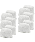 12 Pack Replacement Water Filters For Breville BWF100 Charcoal Activated, displayed in a neat arrangement, white and compact
