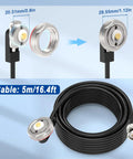 NMO Mount To BNC Male Antenna Extension Cable 16.4 Feet RG58 Coax 50 Ohm shown with flexible, durable PVC shielded jacket