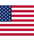 USA flag design from Patriotic USA Flag Sticker Pack Six White 1x2 Inch Decals For Hard Hats Biker Helmets Tool Boxes And Work Gear Made In USA