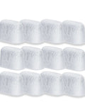 Premium Activated Charcoal Coffee Water Filter Inserts in a twelve pack, designed to purify daily brewing water and enhance aroma.