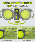 Image showing Heavy Duty Automatic Wall Mount Garden Hose Reel with 160 Feet of Kink Free Auto Rewind Hose in swivel action.