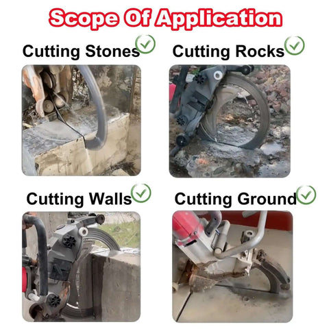 Beast Mode 8800W Brushless Wall Chaser Concrete Cutter cutting stones, rocks, walls, and ground with precision.