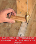 Using Pro Grade Brass Plumb Bob With Corrosion Resistant Build, 10 Ft Nylon Cord, Replaceable Hardened Steel Weights, PBB-8