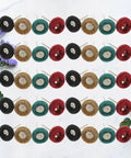 40 Piece Abrasive Nylon Buffing Wheels Set for Rotary Tools, four colors displayed in rows on a white surface
