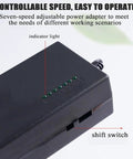Power adapter for 3-In-1 Mini Belt Sander And 7-Speed Knife Sharpener with adjustable speed and indicator light.