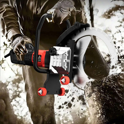 Built like a Tank Electric Ring Saw 110V 8900W Concrete Wall Cutter Diamond Blade Slotter for cutting through stone.
