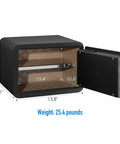Biometric Fingerprint Safe Box 0.85 Cu Ft Heavy Duty Fireproof and Waterproof Cabinet for Home, Office, or Hotel, open view