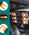 Top Shelf Anl Fuse 6 Pack 250 Amp Gold Plated Circuit Protection For Cars Boats Trucks And Motorcycles 12V 24V 250A fuse installed on a vehicle