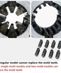 Close-up of mold teeth and replacement parts for Premium Electric Hydraulic Hose Crimping Machine With Precision Pressure Control.