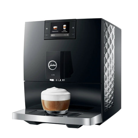 Top Tier Automatic Coffee Maker In Sleek Piano Black With One Touch Brewing For Barista Style Espresso And Creamy Latte Blends Made Daily Without The Sweat with cappuccino.