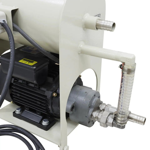 Heavy Duty Portable Hydraulic Oil Filter Top Tier Mobile Filtration Rig With Slick 600 Liters Per Hour Flow close-up of motor and fittings.