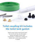Tank To Bowl Gasket Kit For Champion 4 Toilet Repair Heavy Duty Seal To Stop Leaks Easy Install Replacement For AS738756-0070A Toilet Tank Gasket Ring For Worn Cracked Or Aging Couplings, 3-inch gasket and hardware