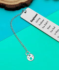 Stainless steel engineer bookmark with inspirational quote and gear charm, perfect Funny Engineer Gift For Engineers And Students.