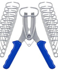 Premium Miter Spring Clamps Kit With 20 Heavy Duty Clamps And Spring Loaded Pliers For DIY Woodworking Proven Grip On Picture Frames And Trim Moldings, blue handles