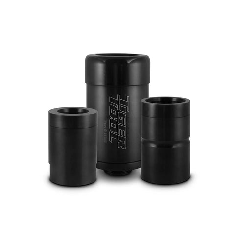 Pro Grade Pin And Bushing Base Tool Starter Kit Model 15000 with three black cylindrical adapters for heavy duty trucks