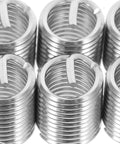 10 Pack Stainless Steel Threaded Screw Inserts Kit For Thread Repair And Reinforcement Durable Pro Grade Easy Install close-up view