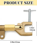 600 Amp Welding Ground Clamp, Beefy Solid Brass Grounding Clamp For Heavy Duty Arc Welding, side view with dimensions