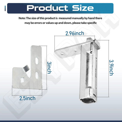 Refrigerator Door Hinge Cartridge Kit Right Hand Fit For True QA TSSU TUC And TWT Series Models Heavy Duty Metal with Dimensions